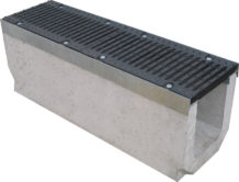 Лоток бетонный Max 200 (высота 280 мм) с чугунными решетками